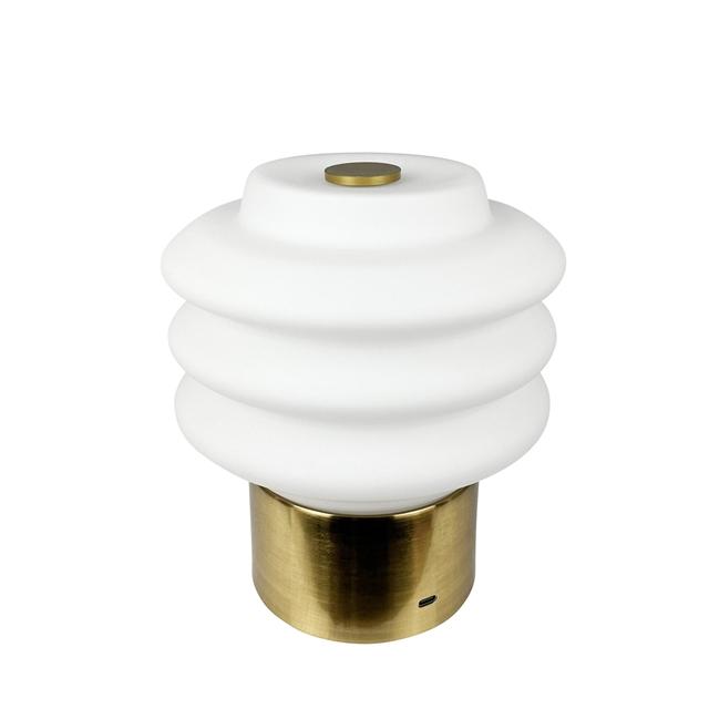 Dyberg Larsen Diva Bordlampe H18 Opalmessing  5704709091370