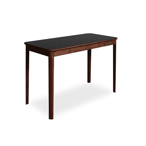 Skovby Sm131 Skrivebord - 55 X 115 Cm - Naturolieret Valnød M Sort Nano-laminat Bordplade  5707584008341